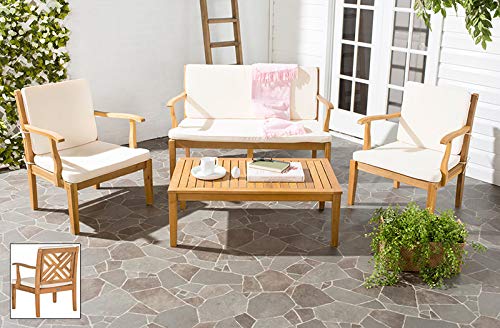 Outdoor Living Collection Bradbury 4-Piece Outdoor Living Set, Natural/Beige