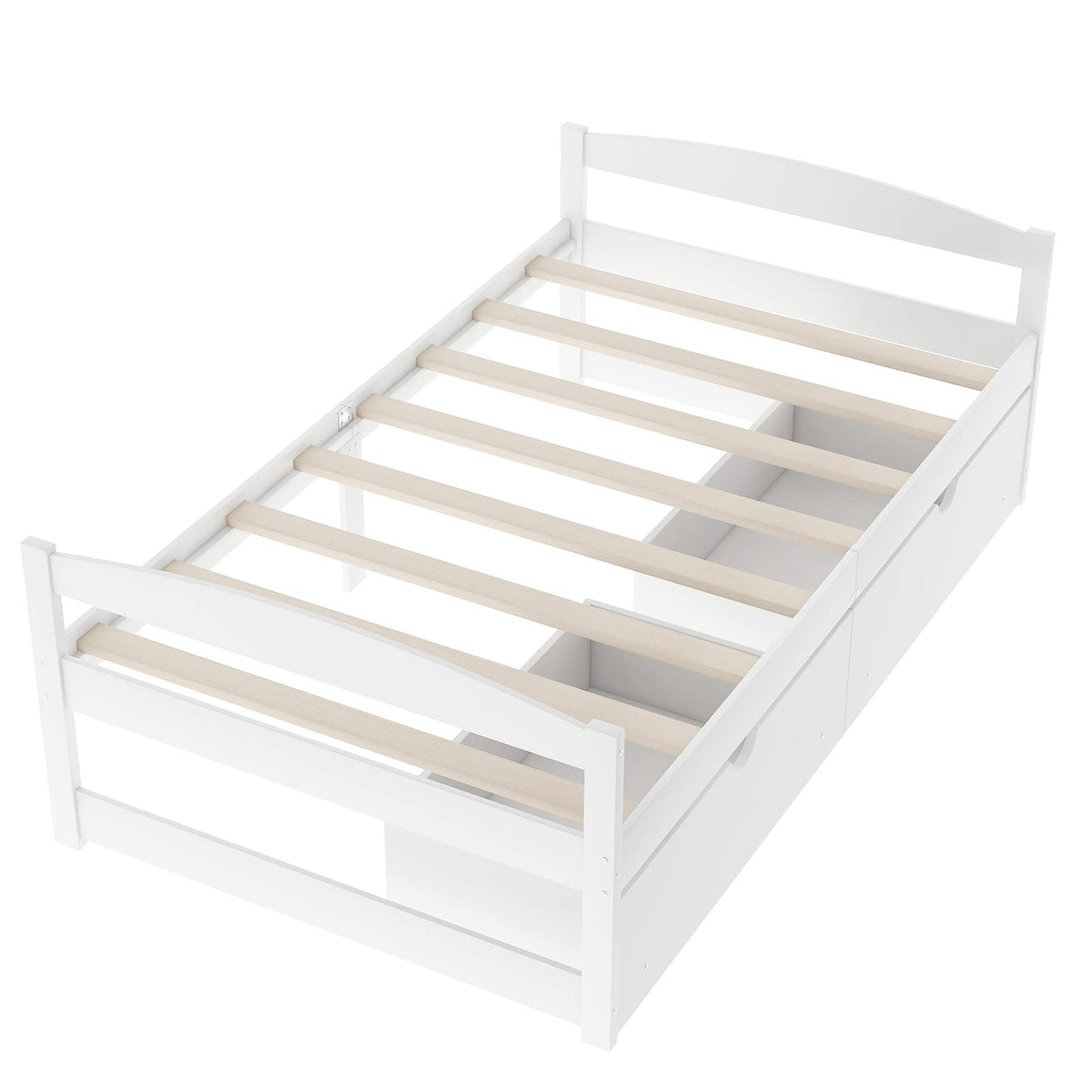 Twin Bed with Storage, Twin Size Daybed with 2 Drawers
