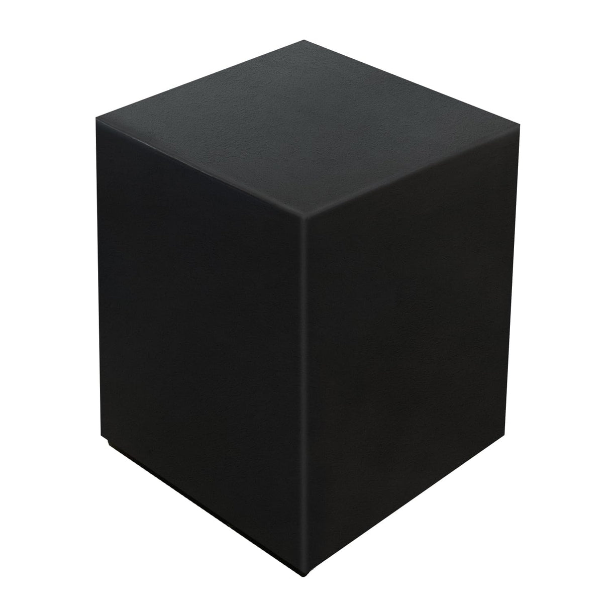 Modern Concrete Square Side Table, Garden and Patio Outdoor Accent Table, Living Room End Table, Bedroom Bedside Table, Pool Coffee Decorative (Black) - Bircata