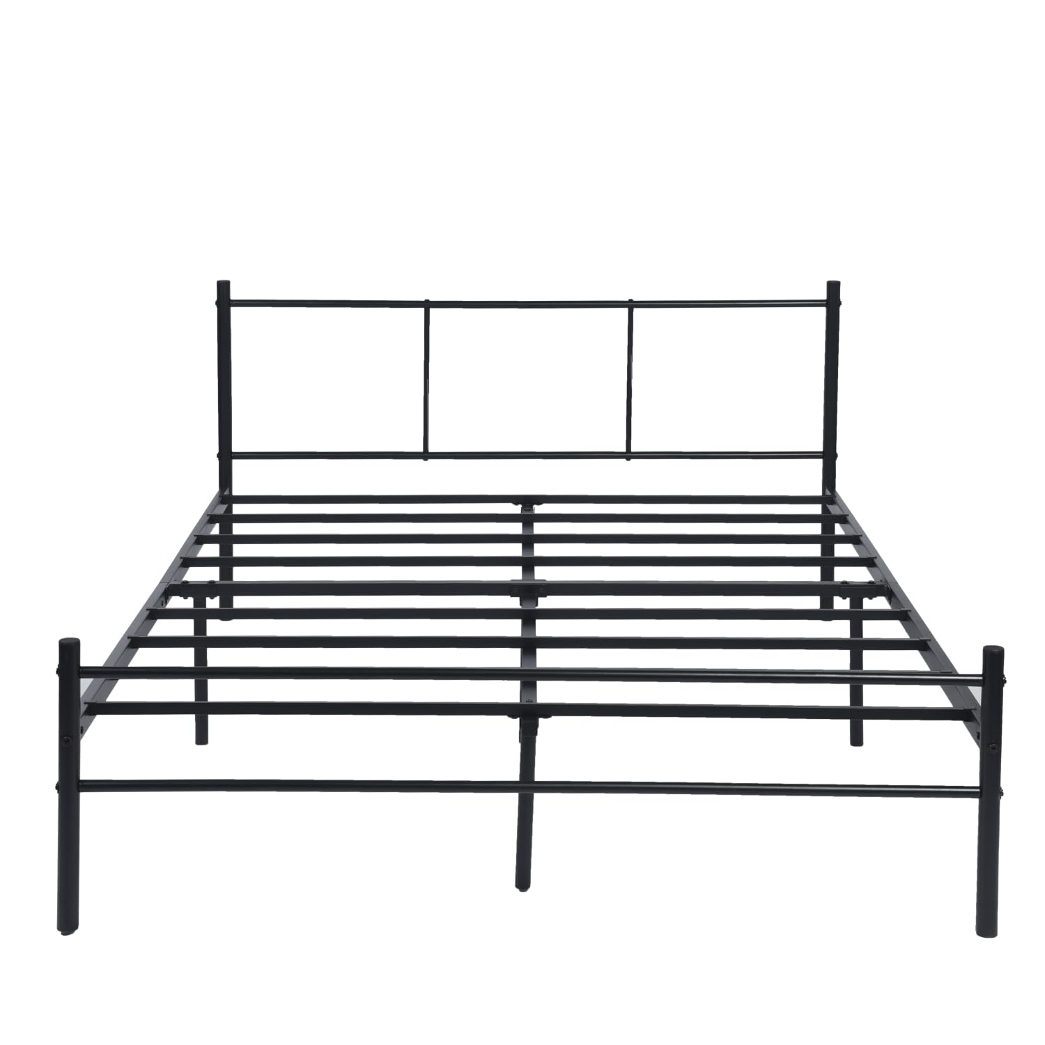 Black Metal Double Bed Frame, Full Size Bed Frames No Box Spring Needed