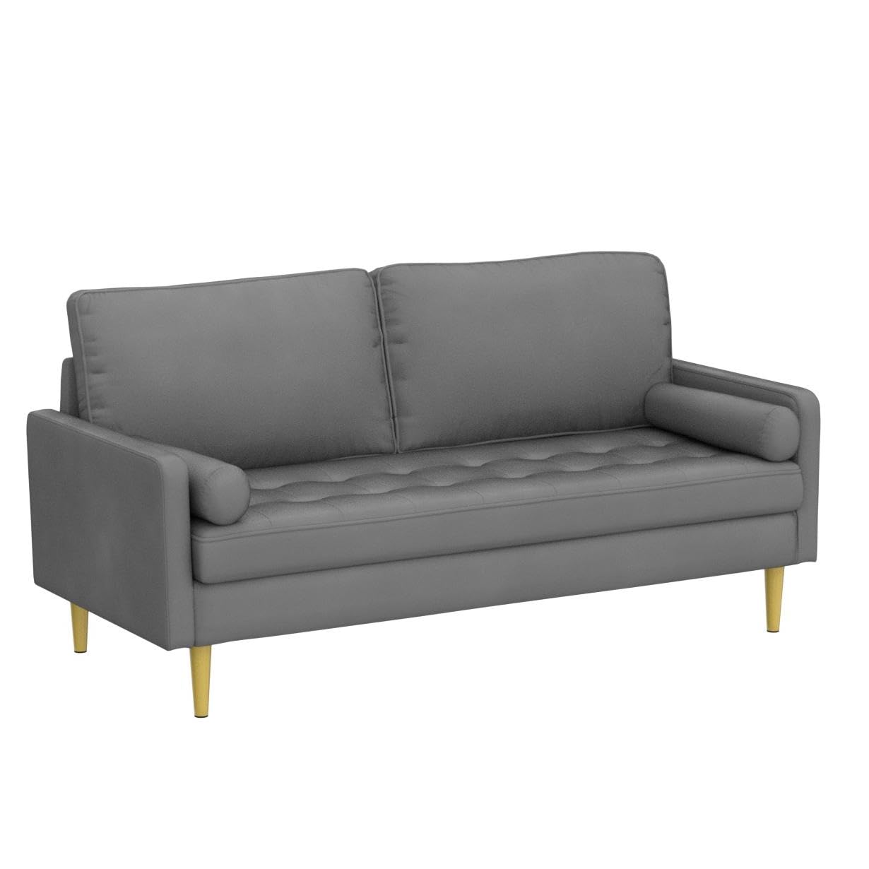 Velvet Loveseat Sofa, 66.9'' Mid Century Modern Small Love Seats