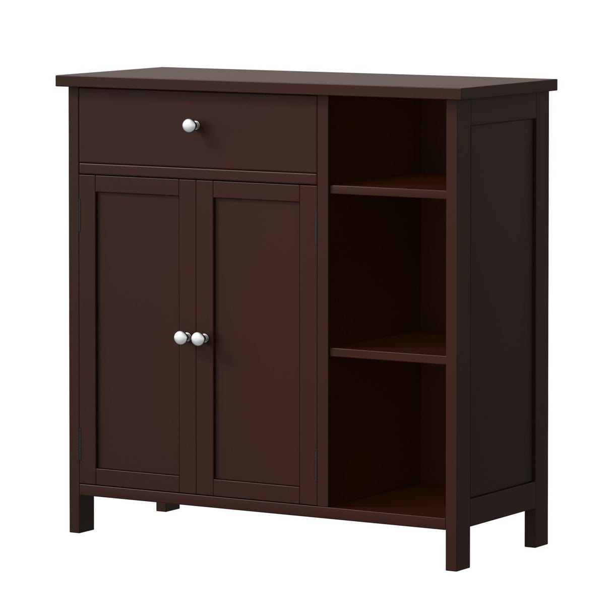 Bathroom Cabinet with Doors, Bathroom Floor Cabinet with Drawer, Adjustable Shelf,