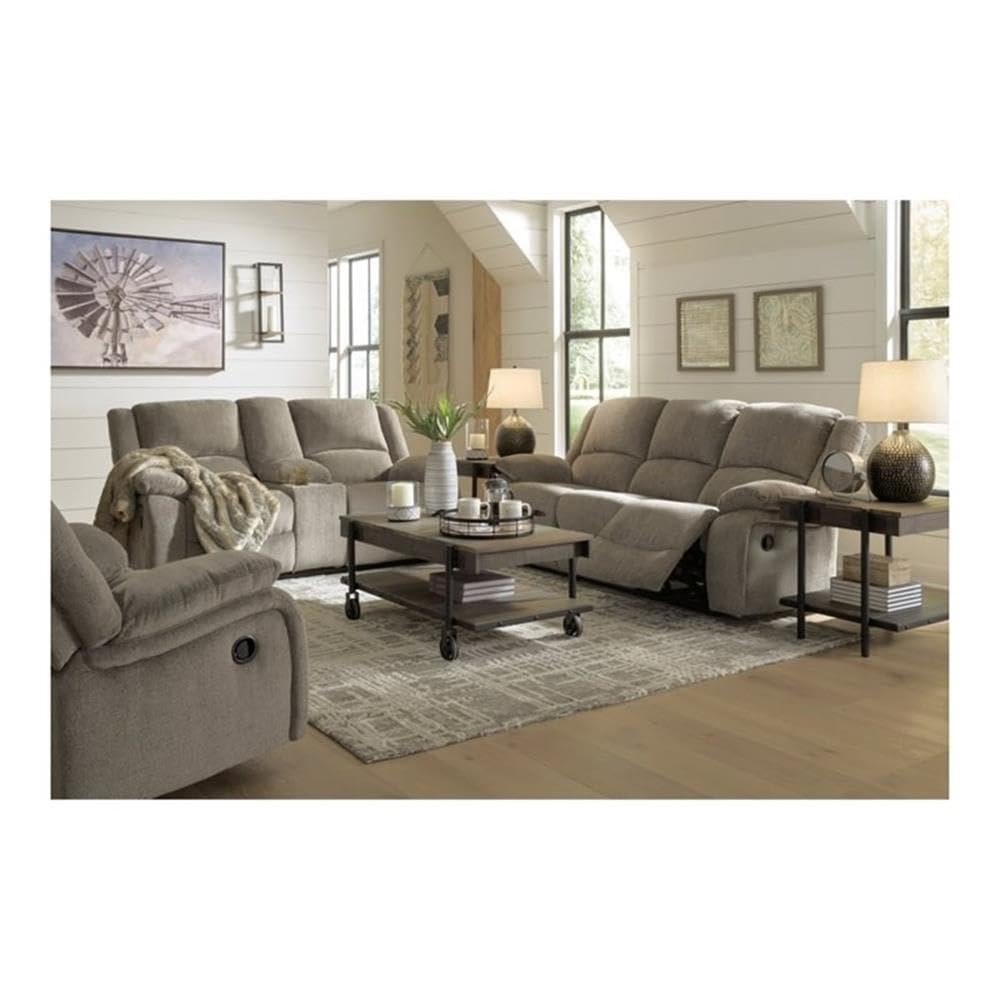 Draycoll Power Reclining Sofa in Pewter