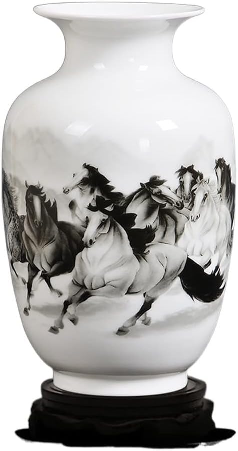 Decoration 1 Piece Ceramic Vase White Plant Dried Flowers Flower Holder Home Hand