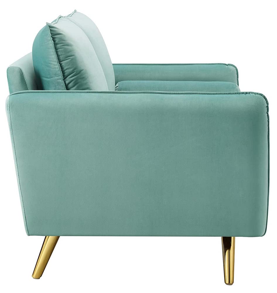 Revive Performance Velvet Loveseat, Mint