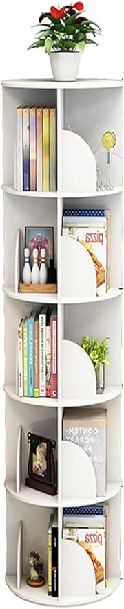 Rotating Bookshelf, Rotating Bookshelf Tower, Bookshelf 360 Degree Bookcase Table Rack