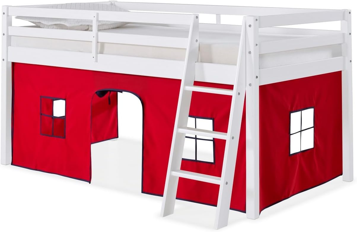 Junior Loft - White with Red and Blue Tent