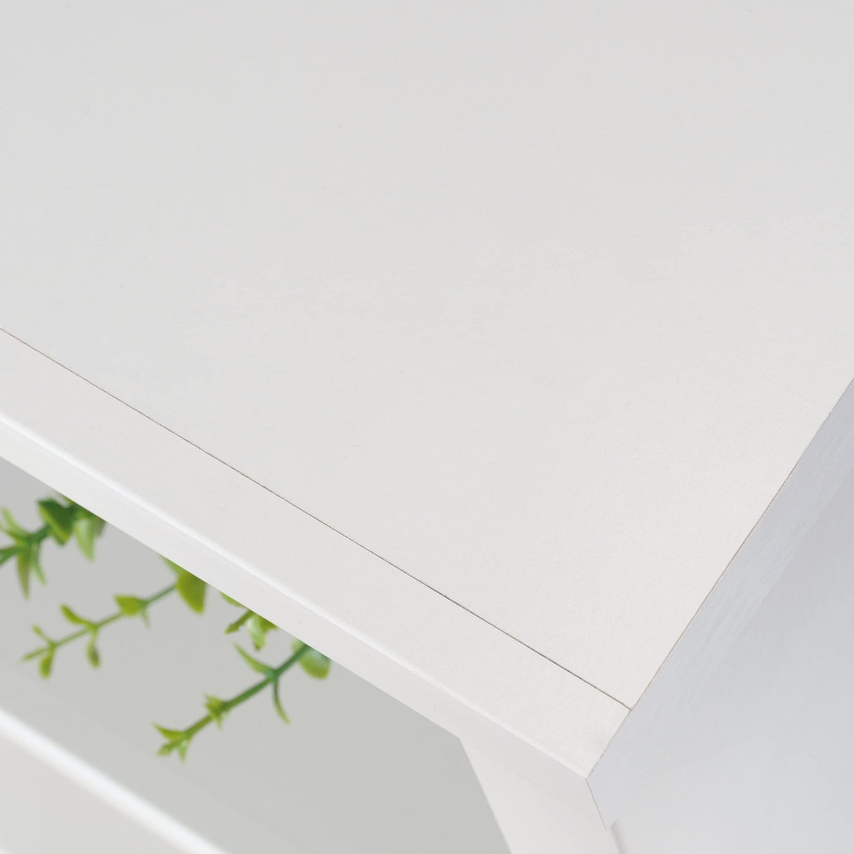 Storage 5-Shelf Living Room Bookcase/Book Shelf, Soft White Finish