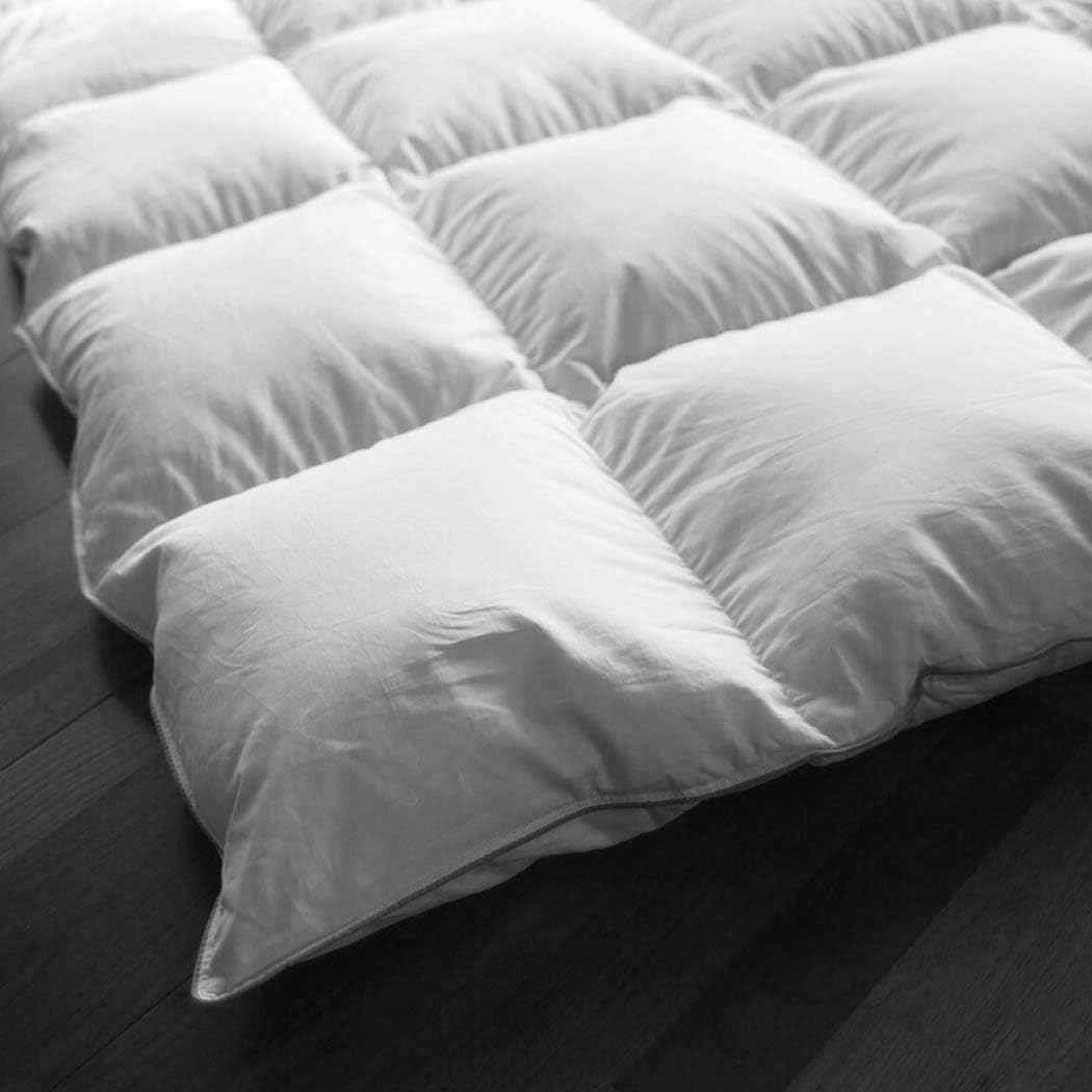 Premium Down Feather Fiber Comforter Queen Size, All Season Duvet Insert with 8 Corner Tabs