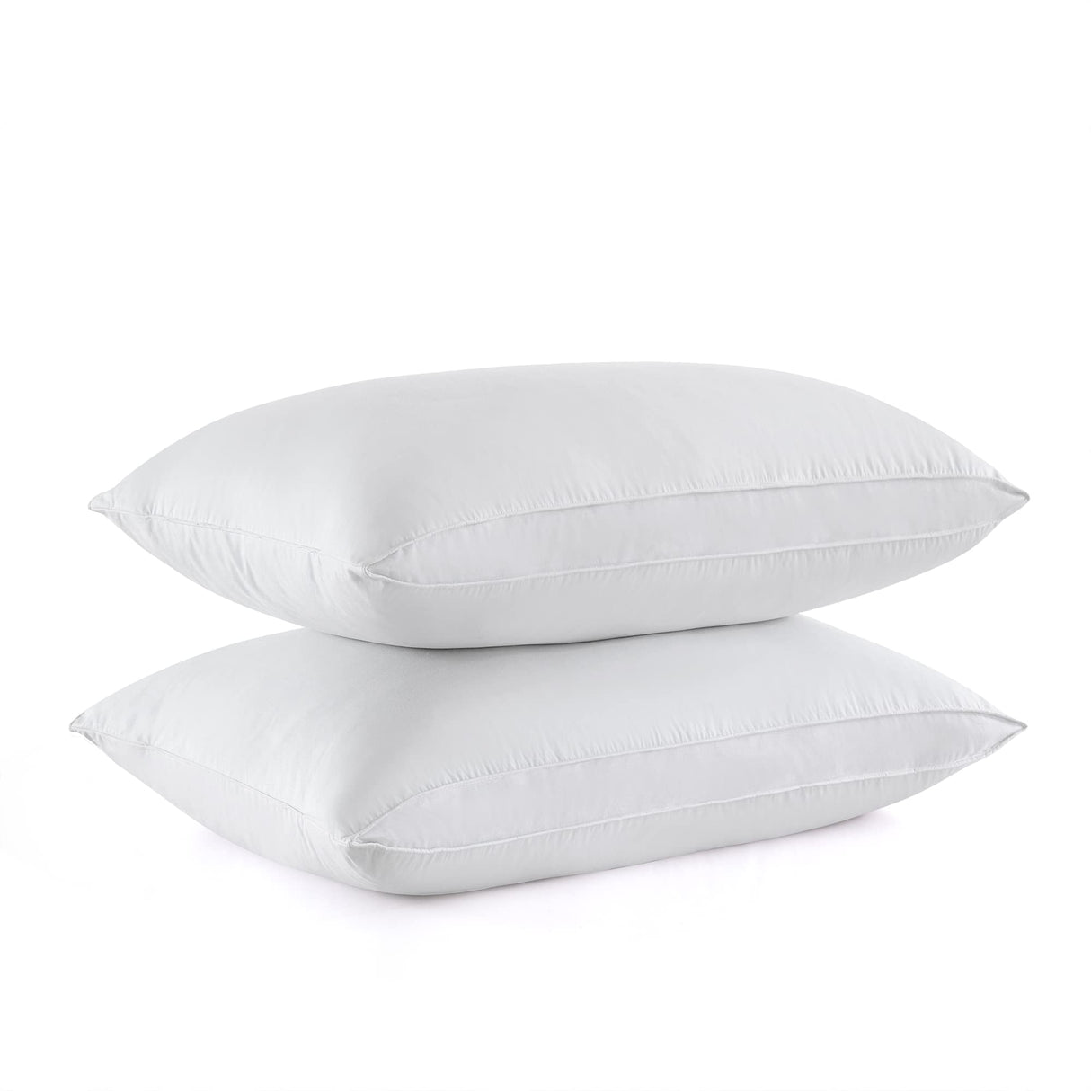 puredown® Goose Feather Down Sleeping Pillows Soft Bed Pillows for Sleeping with 100% Cotton Shell Set of 2 King Size