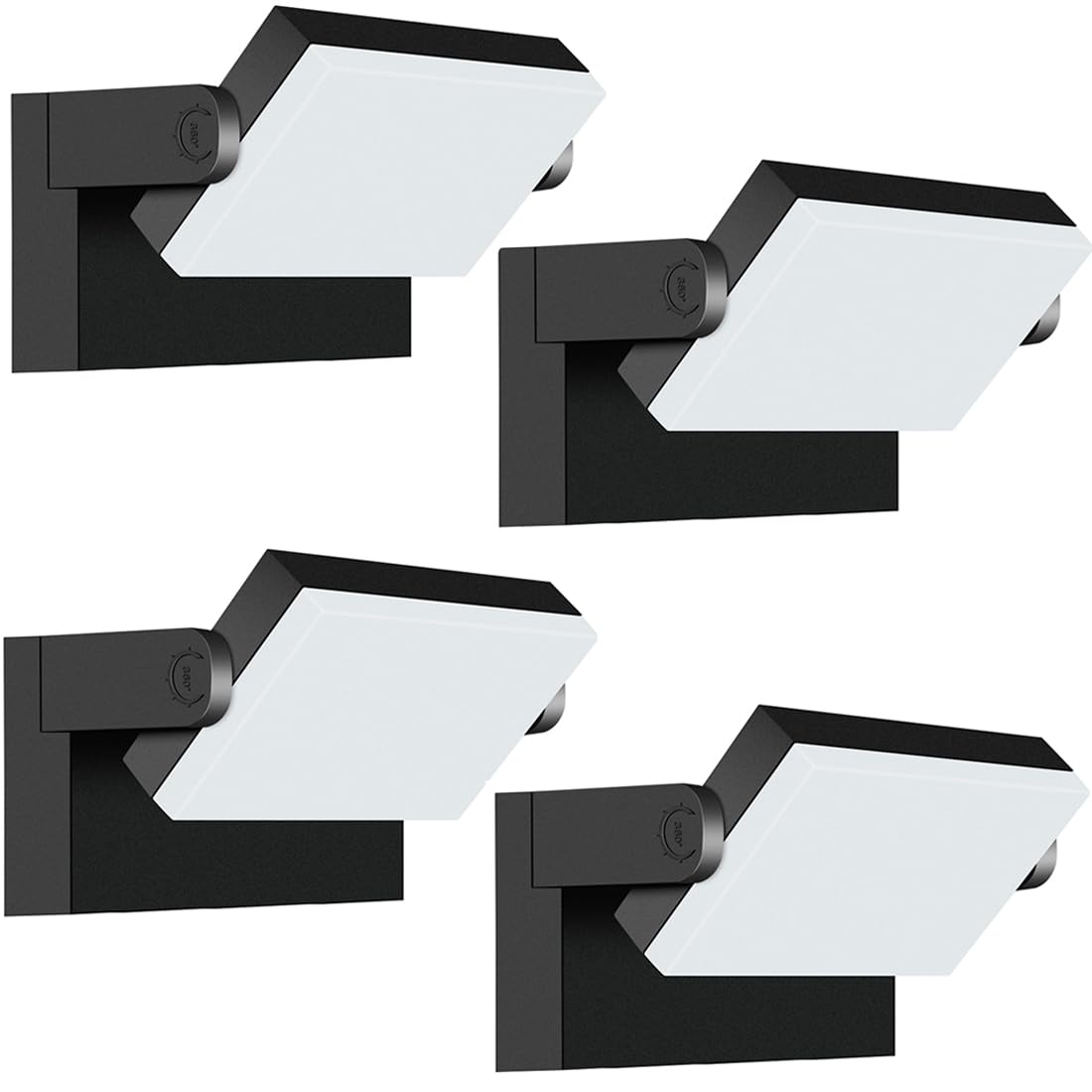 Flood Lights Outdoor - 360 Adjustable Head 60W Wall Pack Switch Control Modern