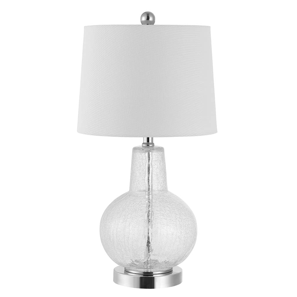 Safavieh Lighting Collection Atlas Clear Crackle Glass 24-inch Bedroom Living Room Home