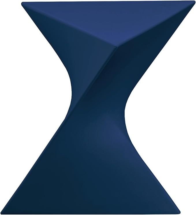 15.75" Red Stackable Side Table - Weather-Resistant Triangular Plastic Accent End Table