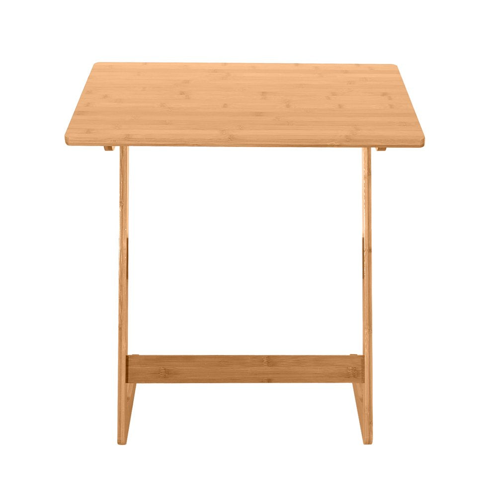 ZenoCraft Z-Shaped Bamboo  Modern TV Tray Table