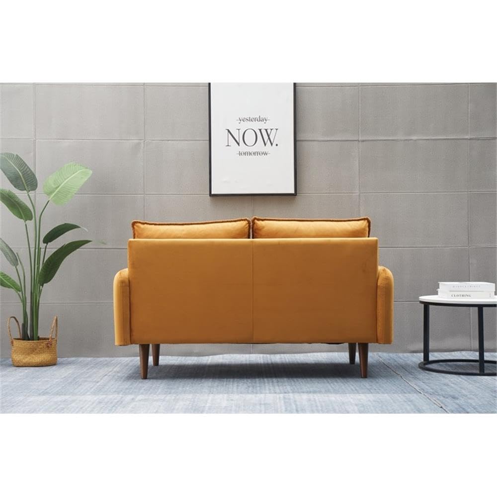 Hambrok Velvet Living Room Loveseat in Ginger