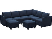 Oversized Modular Sectional Sofa Velvet U Shaped Couch