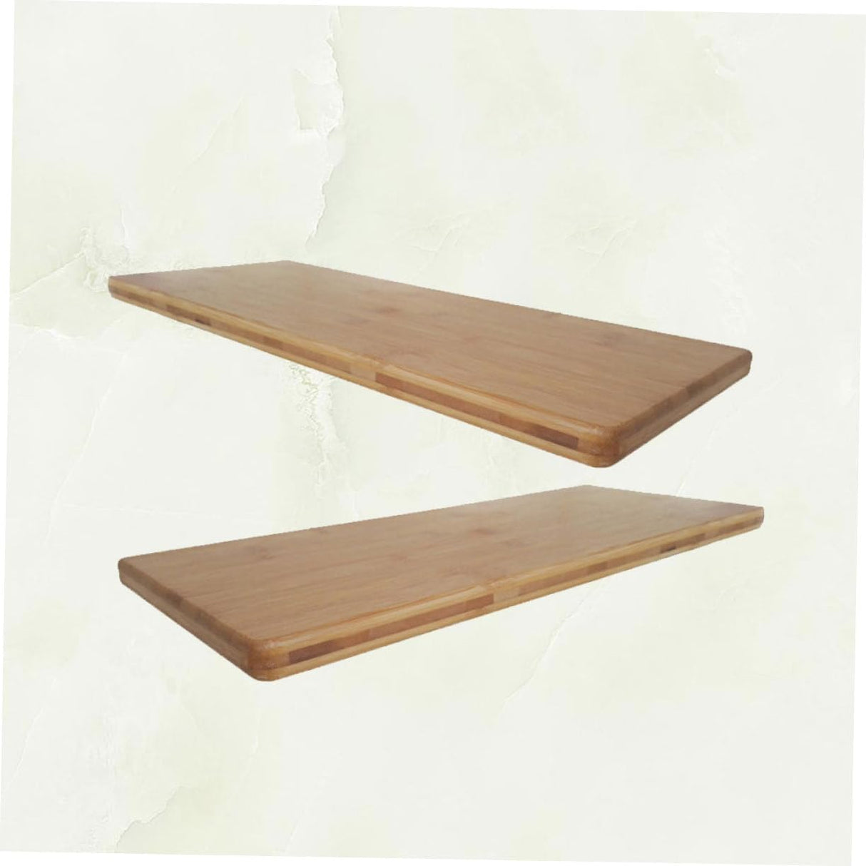 Bamboo Wall Shelves 2 Pcs Set 20CM and 30CM Wall Decor Book Storage Rack Easy