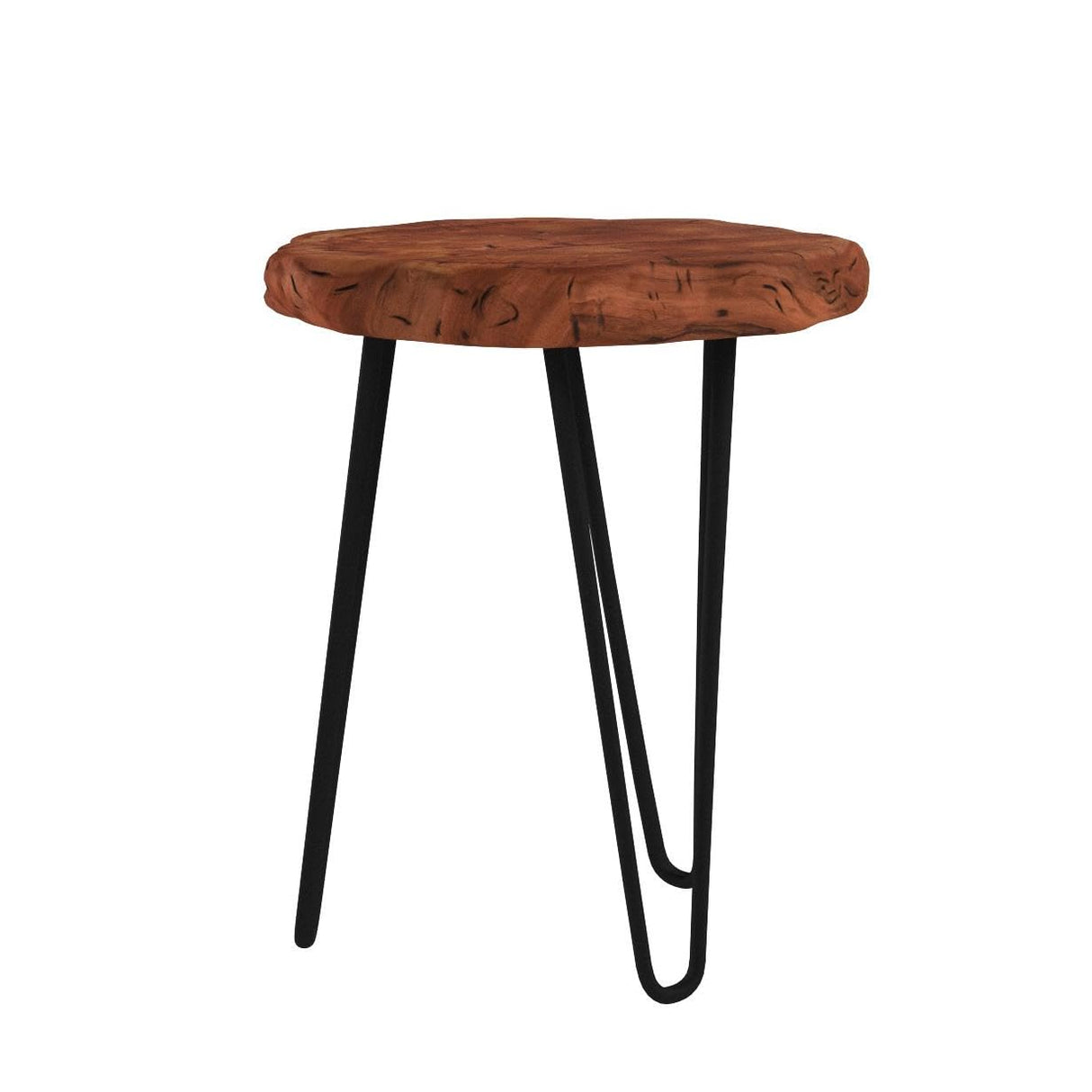 Unique Shape Natural Wood Stump Rustic Surface End Table