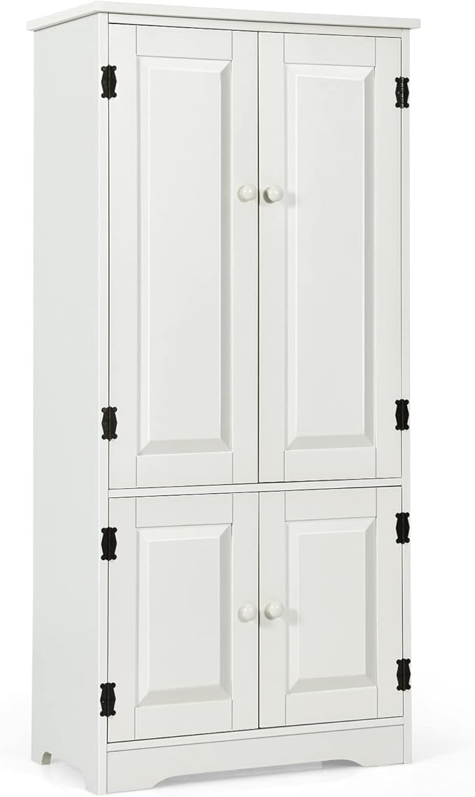 Kitchen Pantry Storage Cabinet, Wood Cupboard Organizer