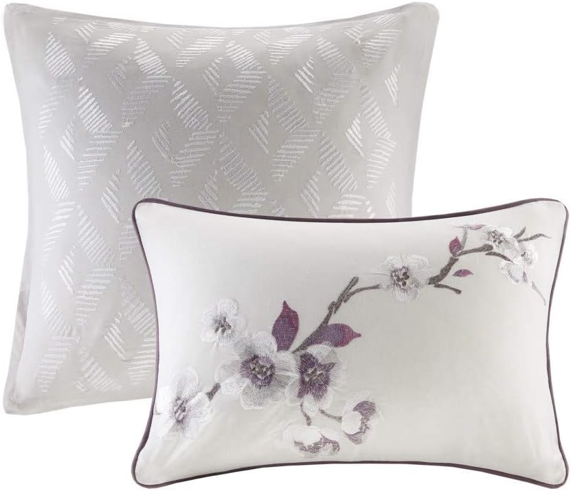 Gray Floral Pattern Comforter Set Cal King California