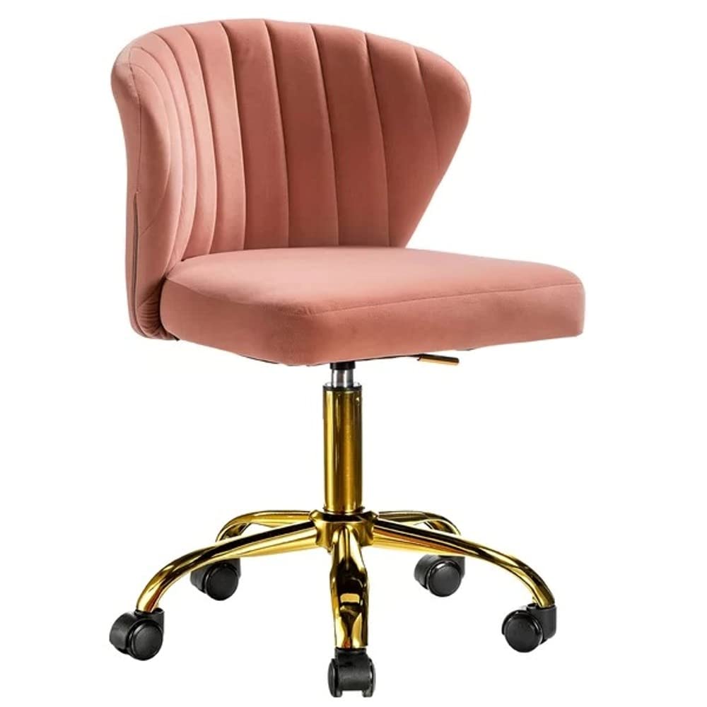 Comfy Home Office Velvet Task Chair,Cushioned Channel-Tufted Seat & Contoured Back|Ergonomic Desk Reclining