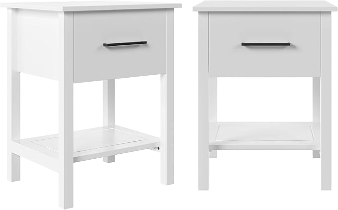 Simple Modern Nightstands with Square Legs, Diamond