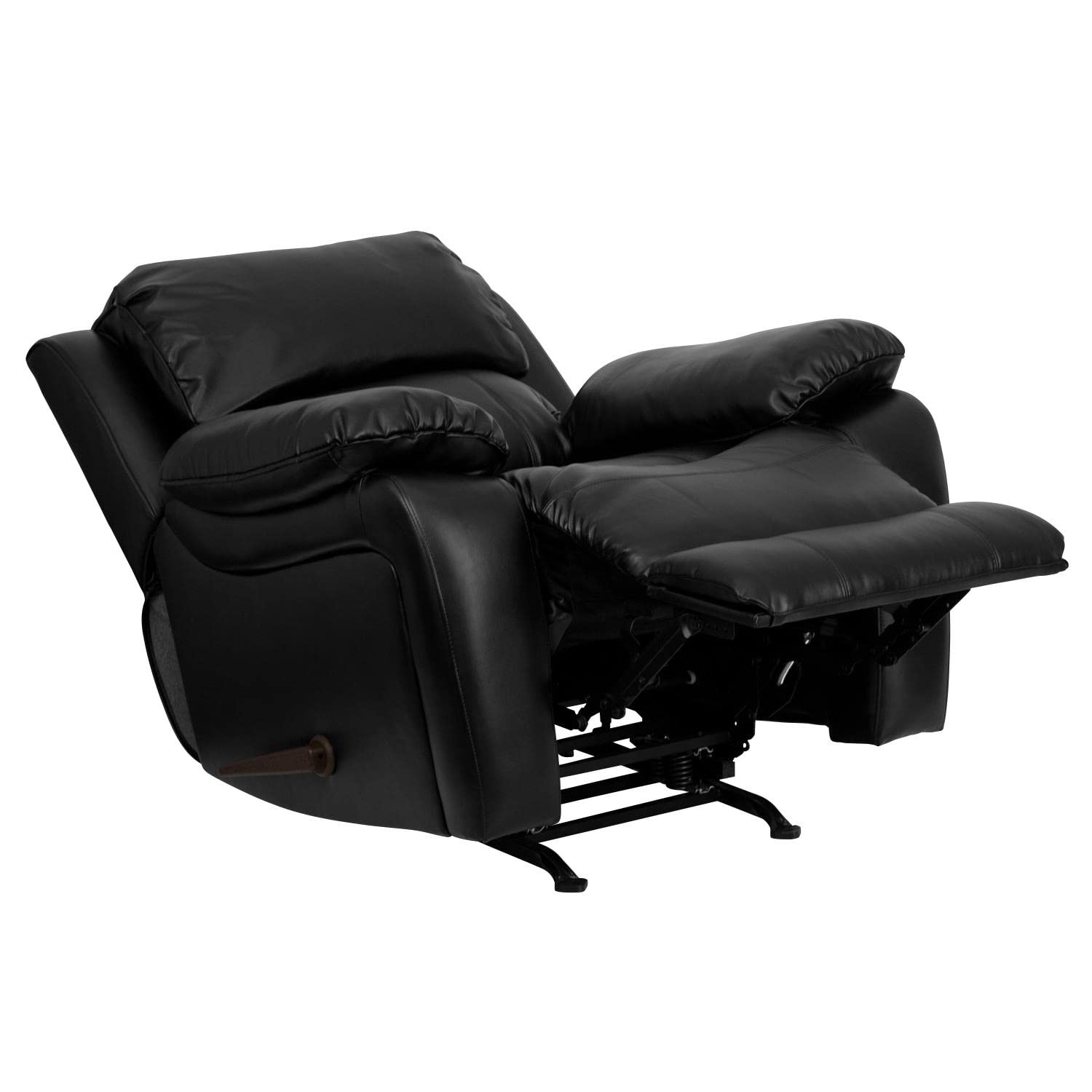 RockPort LeatherSoft Rocker Recliner Chair – Plush Bustle Back