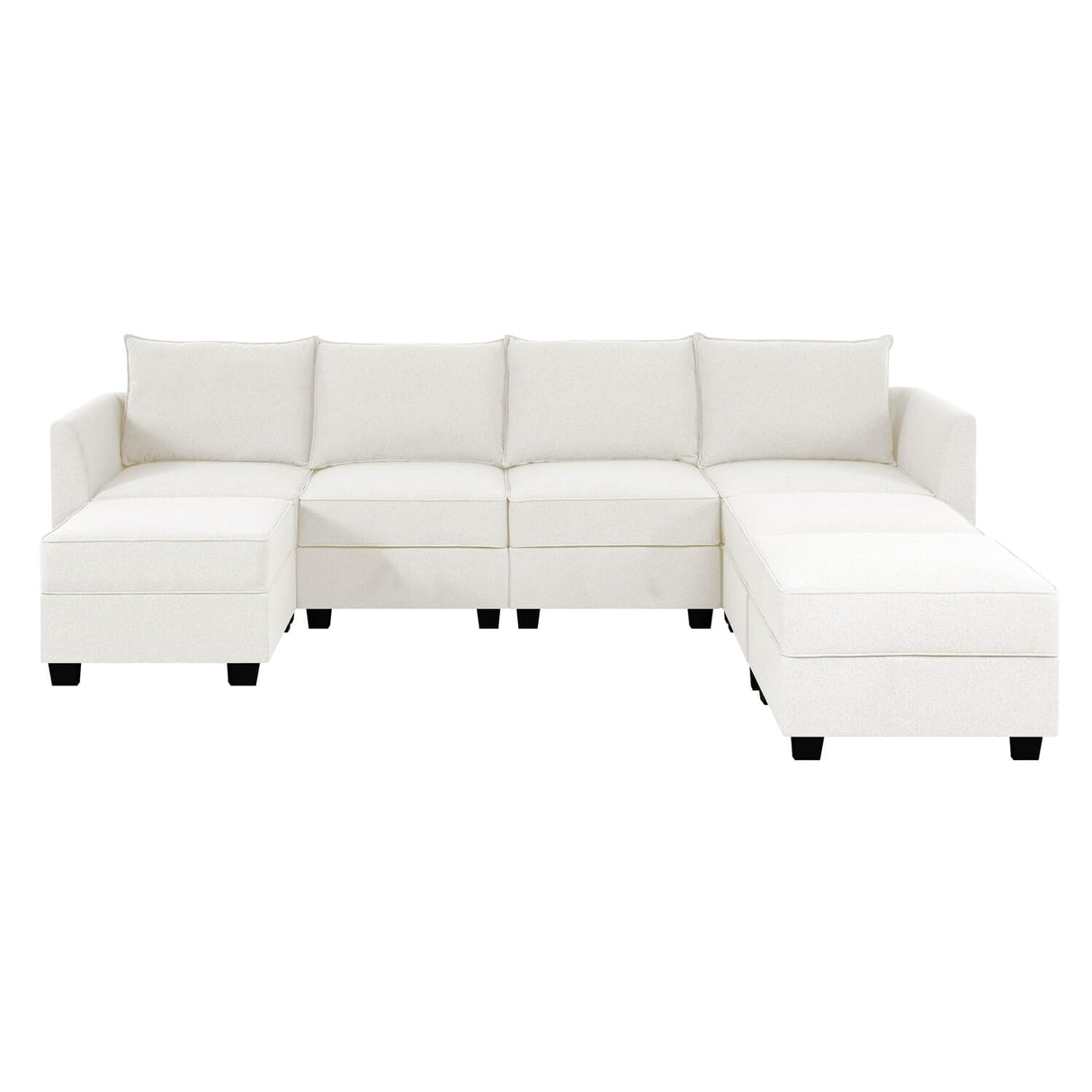 Elizabeth Modular Sectional Sofa Linen U Shaped Couch