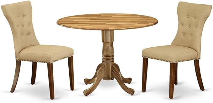 DLGA5-ABK-24 5 Piece Kitchen Table & Chairs Set Includes a Round Dining Room Table