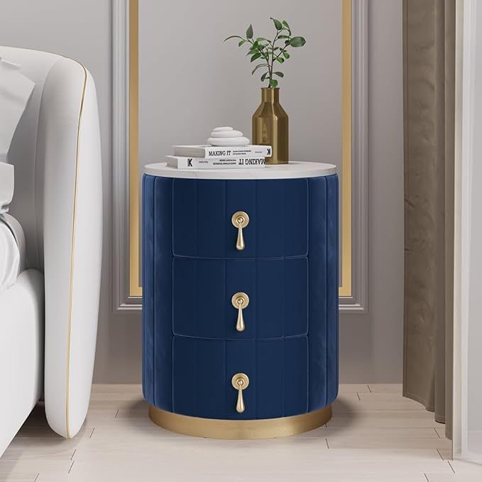 Modern Nightstand Round Bedside Table