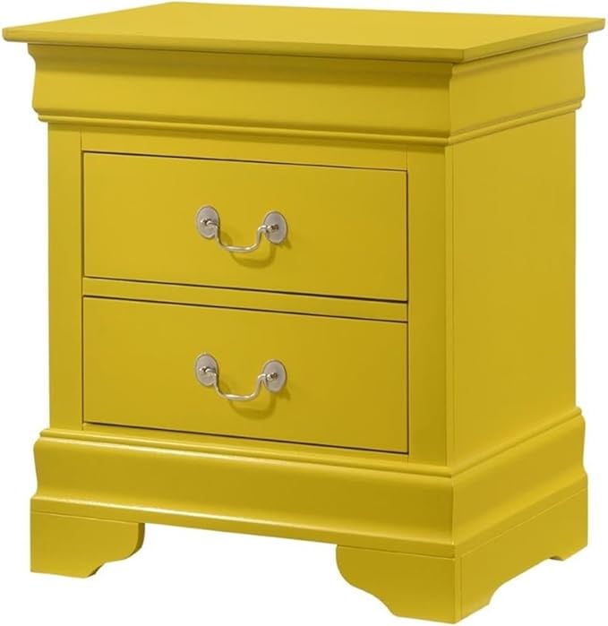 Louis Phillipe 2 Drawer Nightstand in Cherry