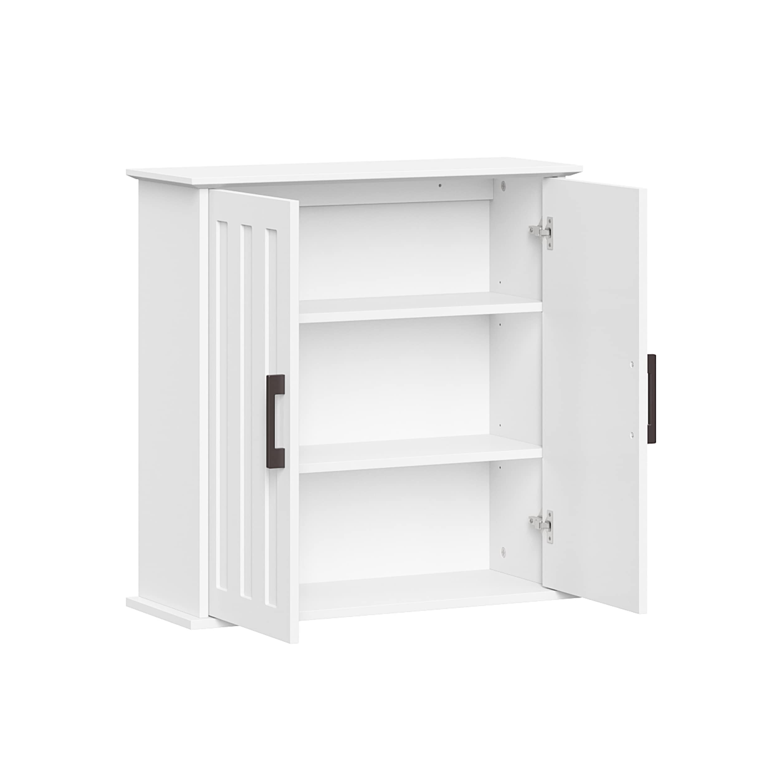 Monroe Two Door Wall Cabinet Over The Toilet Storage Cabinet with Soft-Close Doors