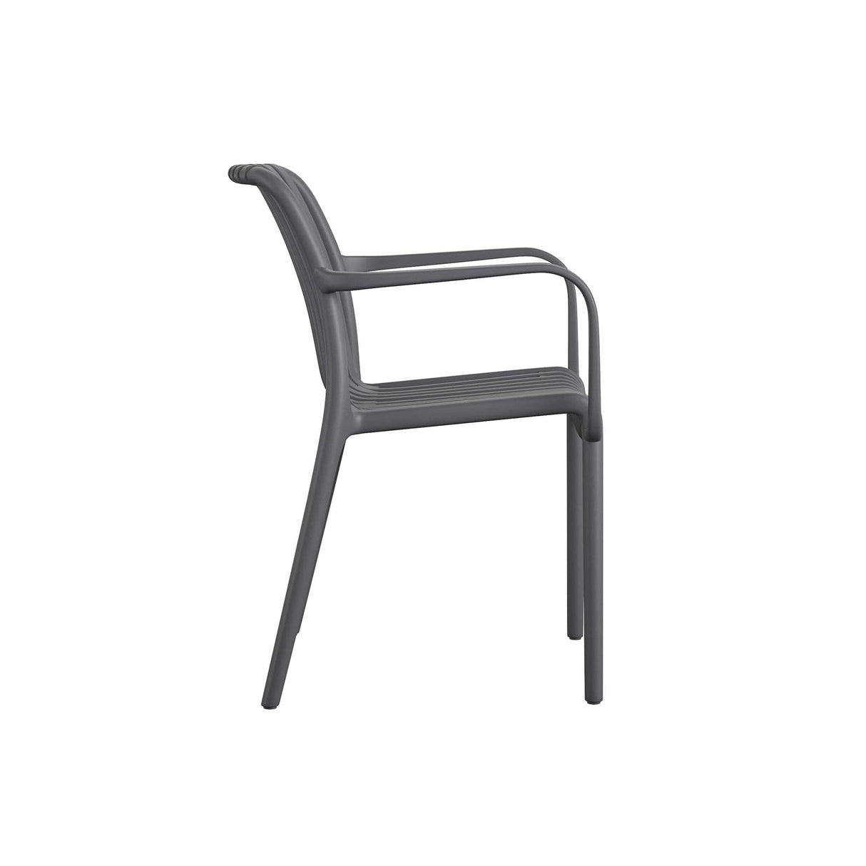 Bennett Stacking Dining Chairs by The, 4 Pack, Charcoal