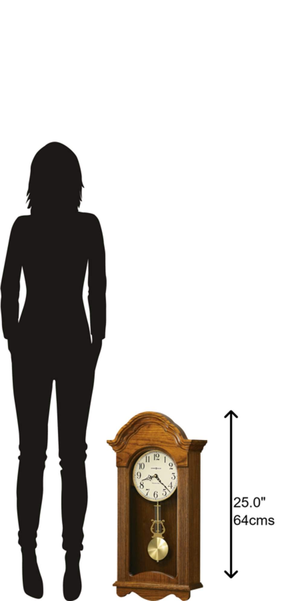 Cambria Wall Clock II 549-518 – Legacy Oak Finish Wood Frame, Vintage Home Decor