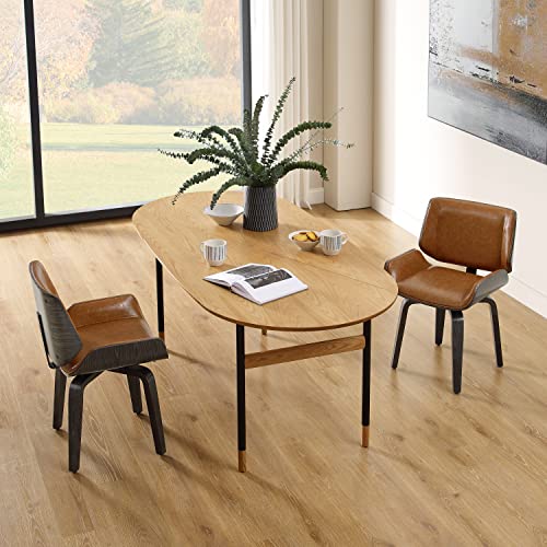 Swivel Dining Chairs Set of 2, Mid Century Modern Kitchen Dining Room Chairs,