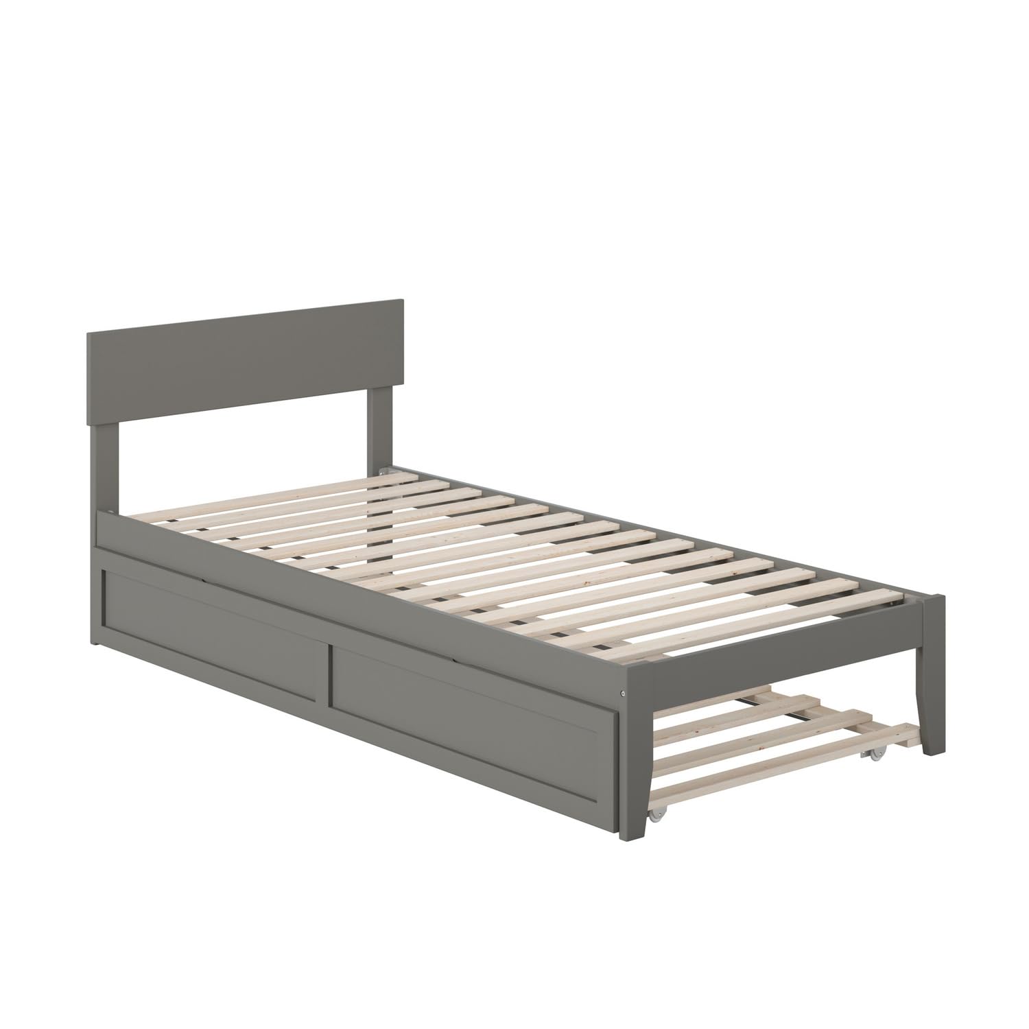 AFI Warren Solid Wood Twin Bed w/Footboard & 2 Drawers in Walnut