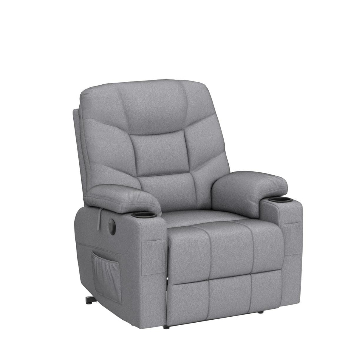 RelaxMate PowerLift Recliner Chair for Seniors – Massage + Heat, Silent Motor, Linen Fabric