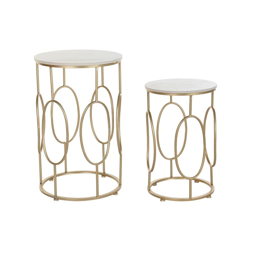 DKD Home Decor Set of 2 Tables, Metal, Standard