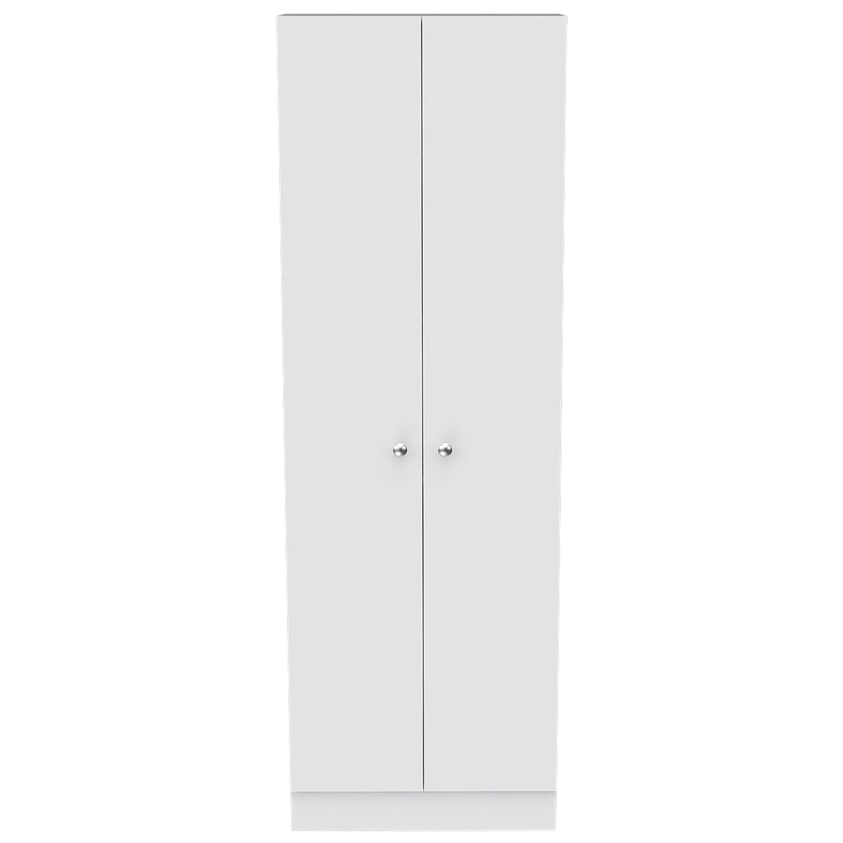Pantry Cabinet, Five Shelves, Double Door Cabinet -White