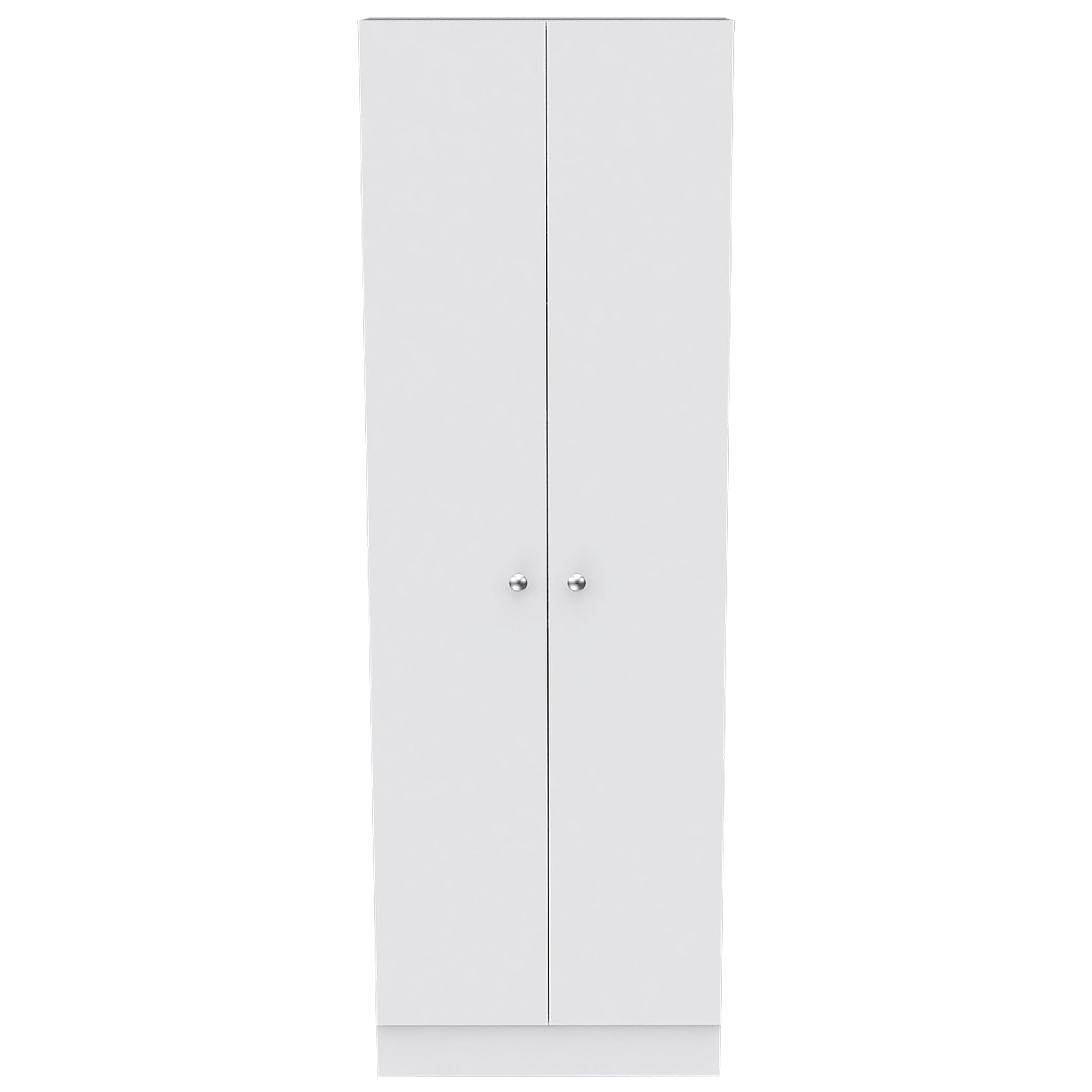 Pantry Cabinet, Five Shelves, Double Door Cabinet -White