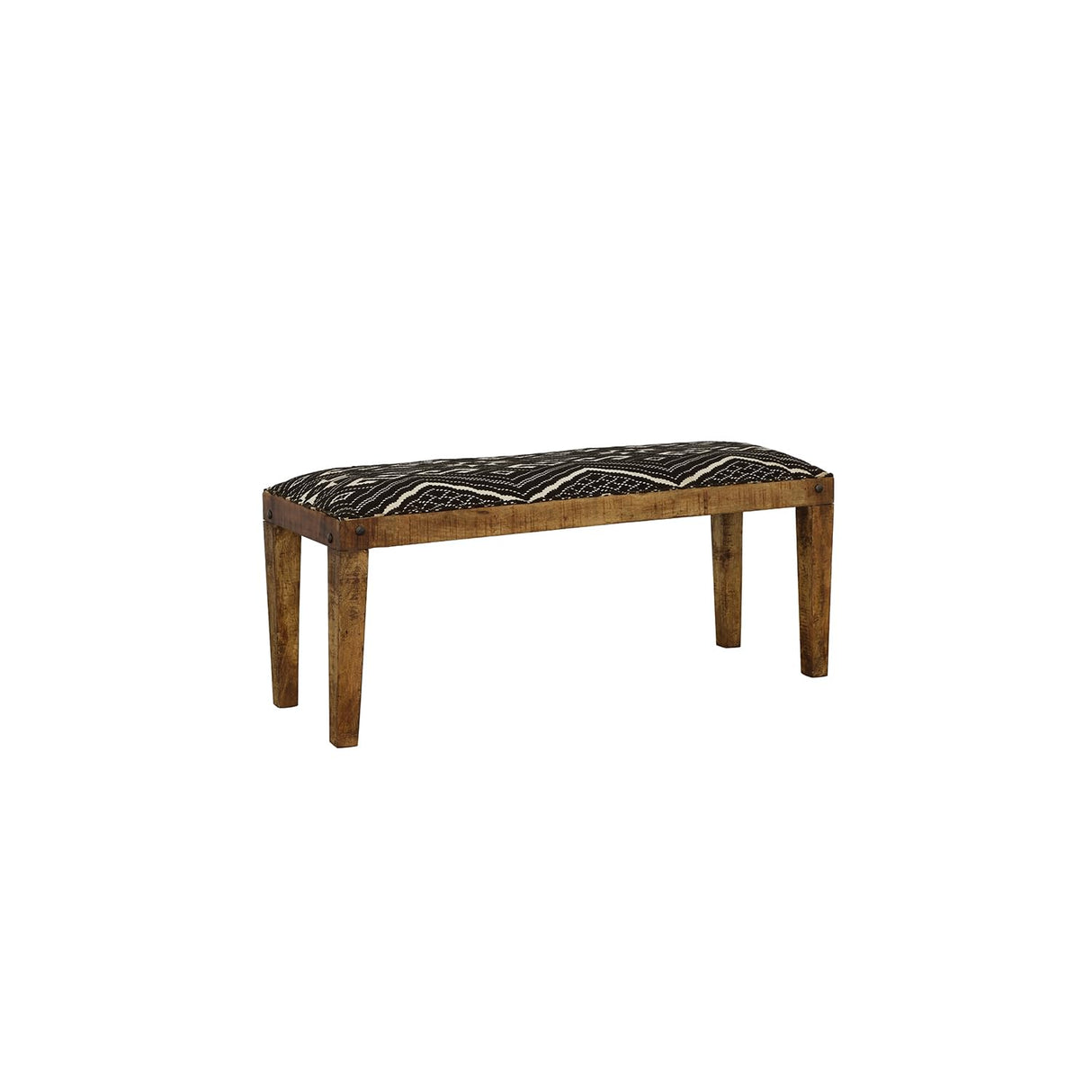 Serene Rectangular Upholstered Bench 46" D x 16" W x 18" H Black Natural 910177