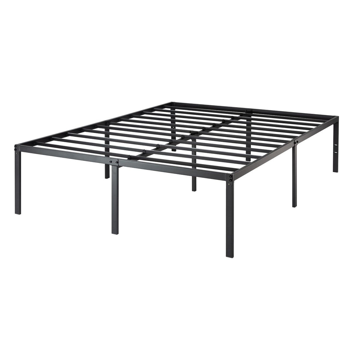 Heavy Duty Platform Bed Frame Queen Size, No Box Spring Needed, Slots