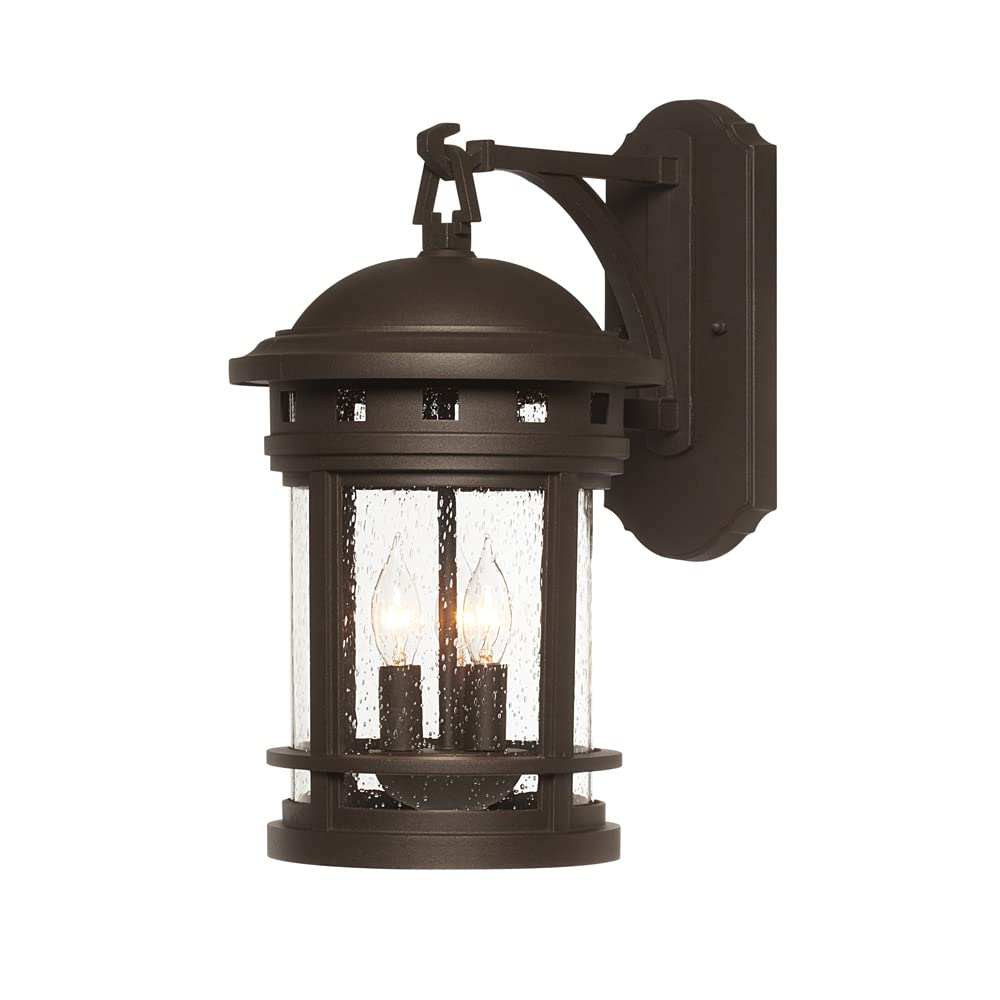 Fountain 2391-ORB Sedona Outdoor Wall Lantern Sconce, 20in H, Oil Rubbed Bronze