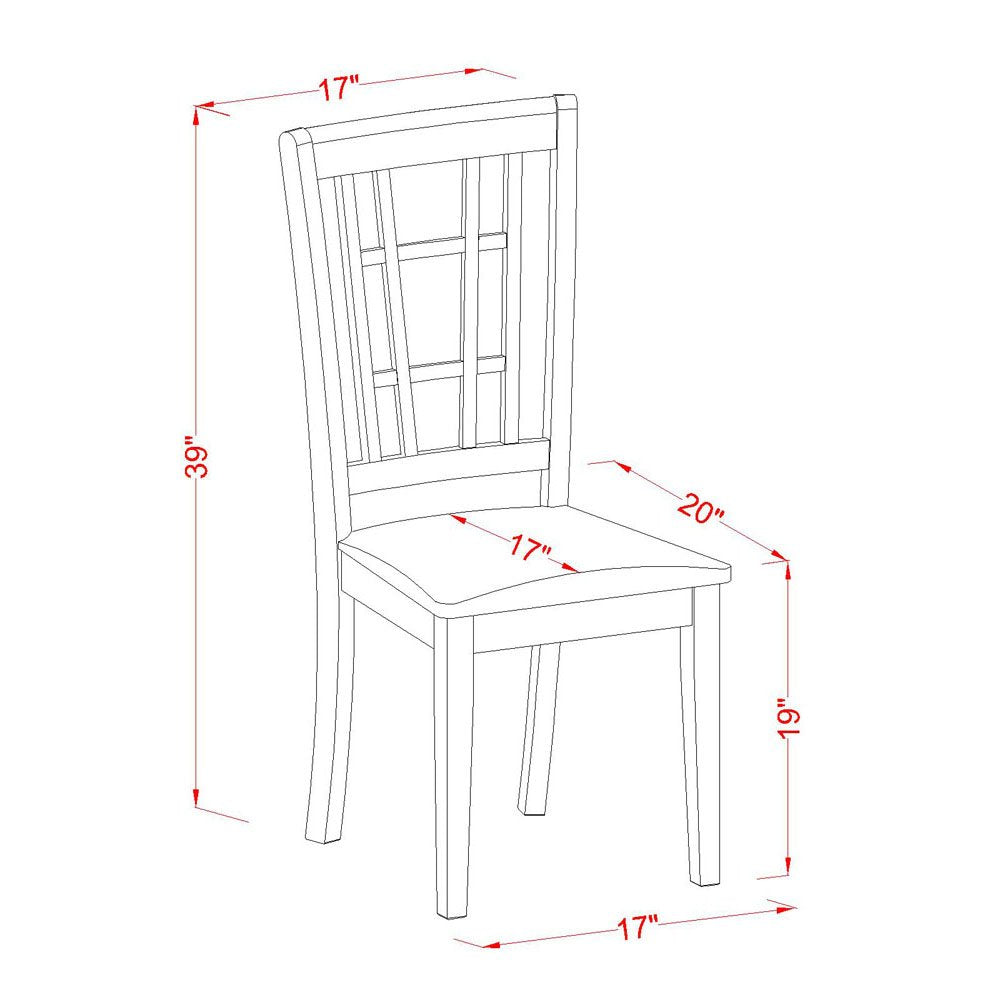 DUNI5-BLK-LC Dudley 5 Piece Dinette Set for 4 Includes a Rectangle Room