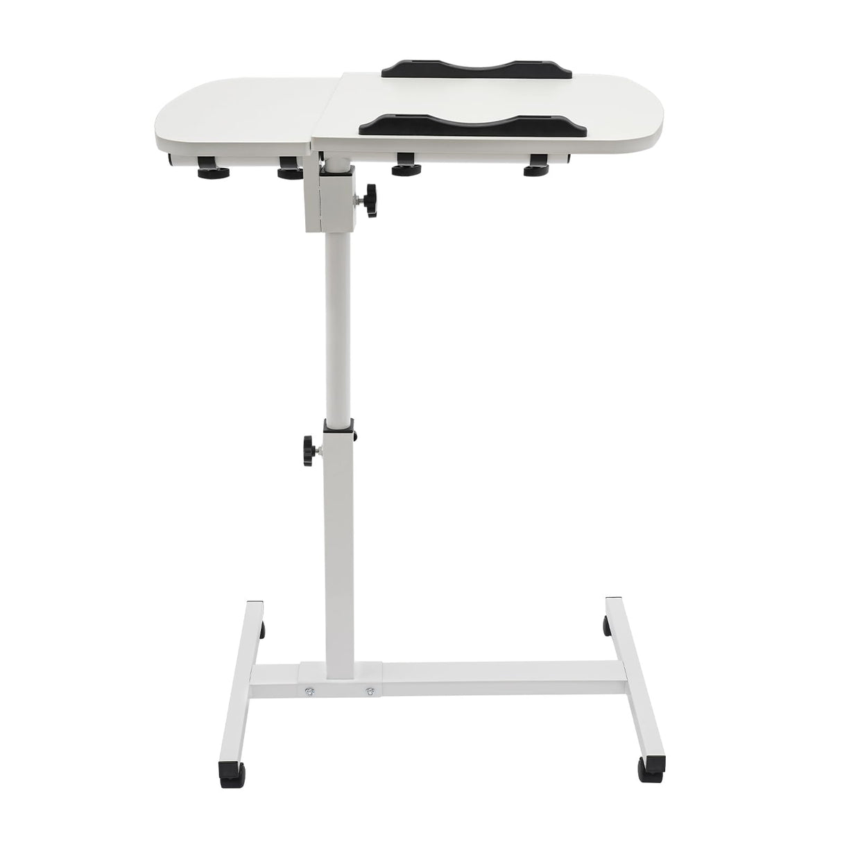 Foldable Mobile Standing Desk Height Adjustable 37.4 in Sit Stand Desk Rolling Laptop