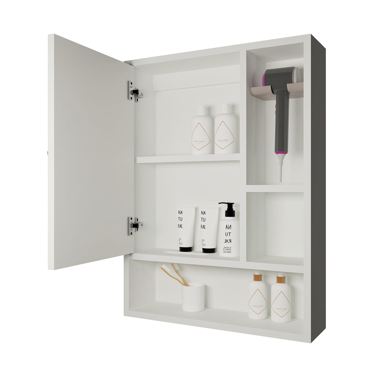 Bathroom Wall Cabinet,Medicine Cabinet Doors and Adjustable Shelf in The Bathroom