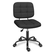 Armless Home Office Desk Chair with Wheels, Modern Ergonomic Drafting Rolling Chair