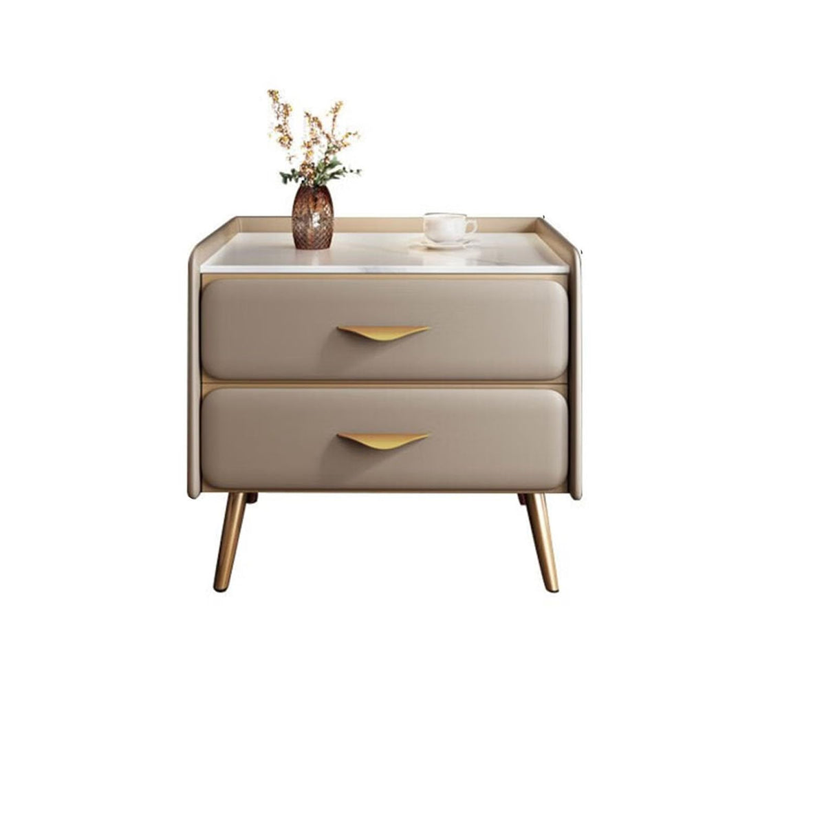 Bedside Cabinet Without Installation, Leather Bedside Cabinet