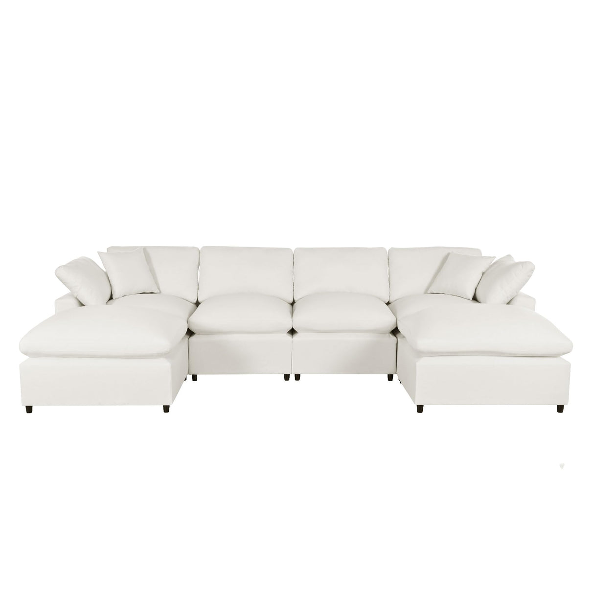 Large U-Shape Sectional Sofa Set, 2 Large Chaise