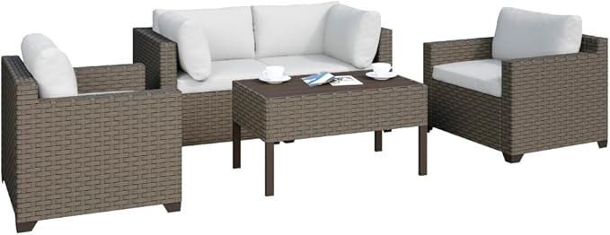 Keys 5-Piece Outdoor Conversation Set with Club Chairs and Coffee